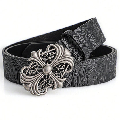 Sanctum Silver Leather Belt