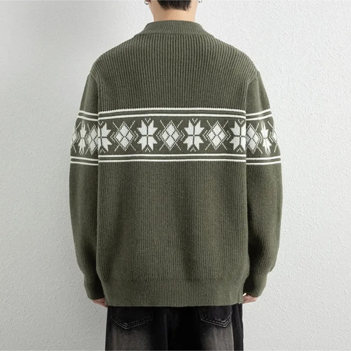 Nordic Knit Zip Cardigan