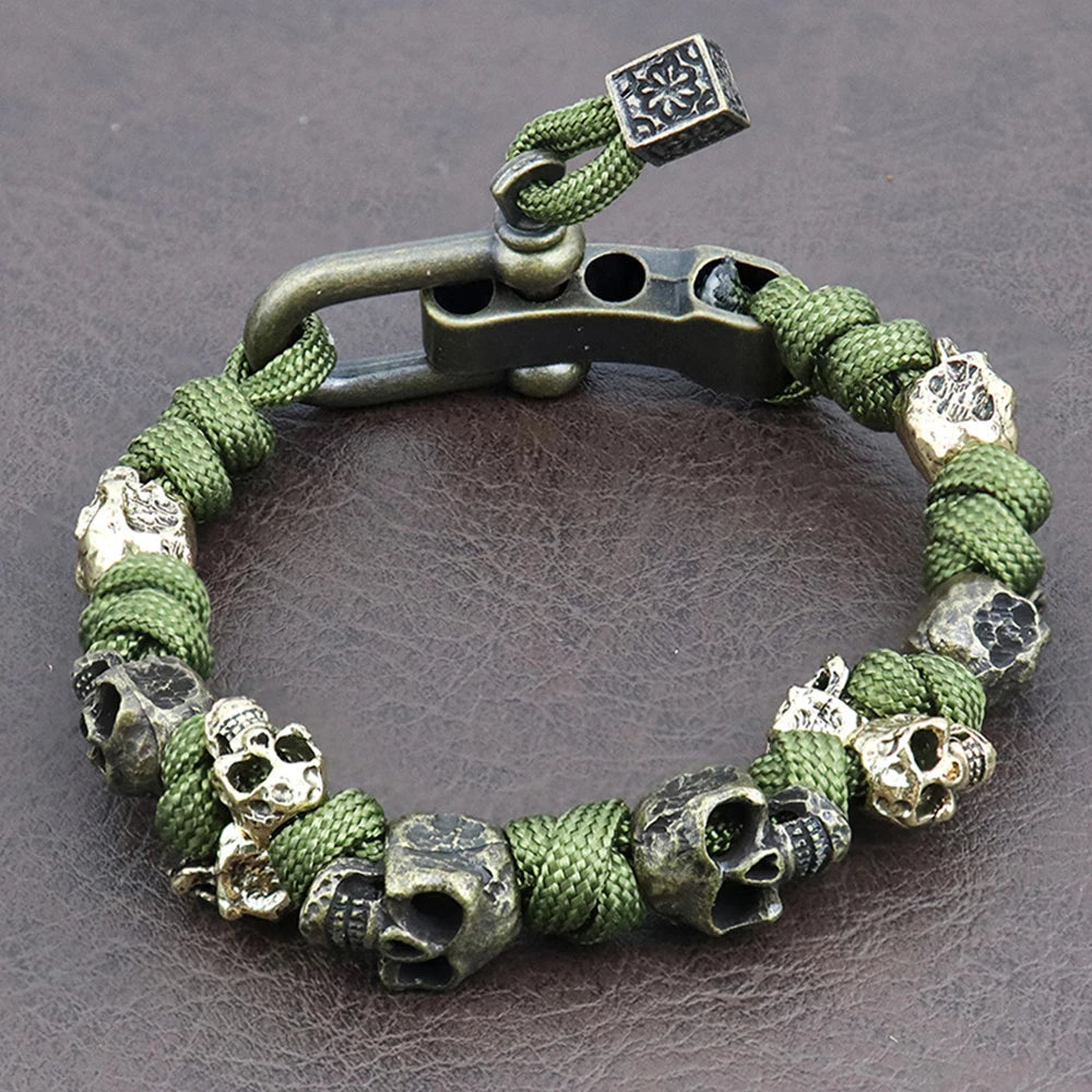Skull Braided Paracord Bracelet
