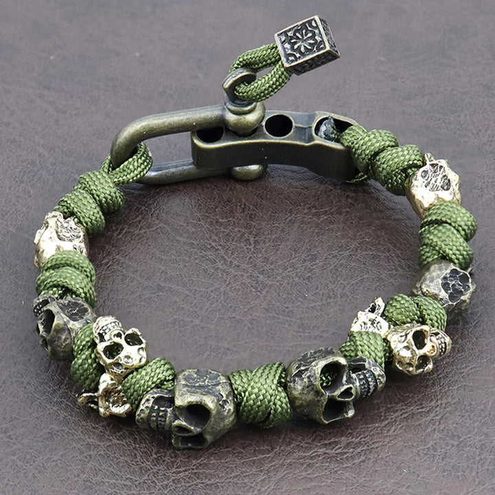 Skull Braided Paracord Bracelet