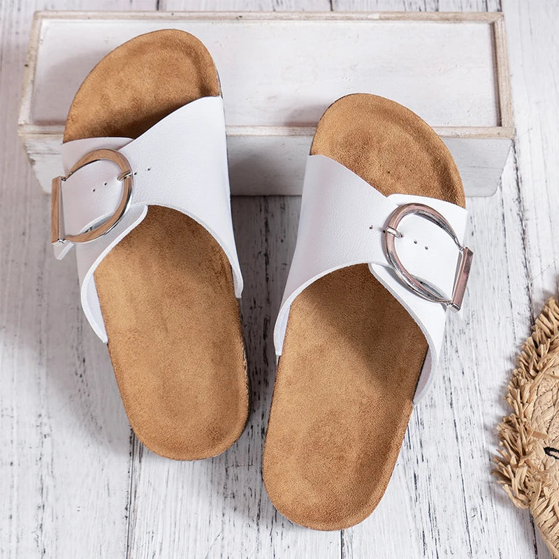 Bellevue Buckle Mule Slide