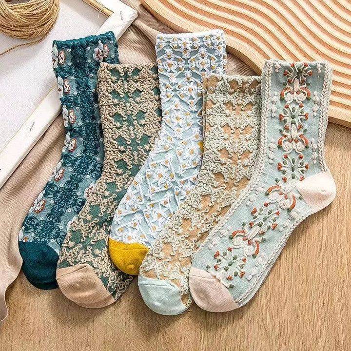 Aveline Embroidered Socks