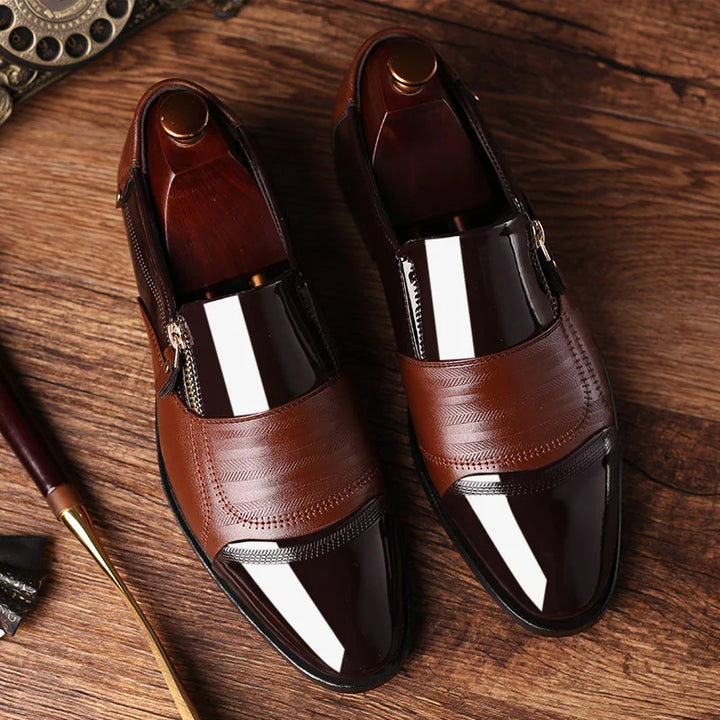 Baron Dual-Texture Zip Loafer