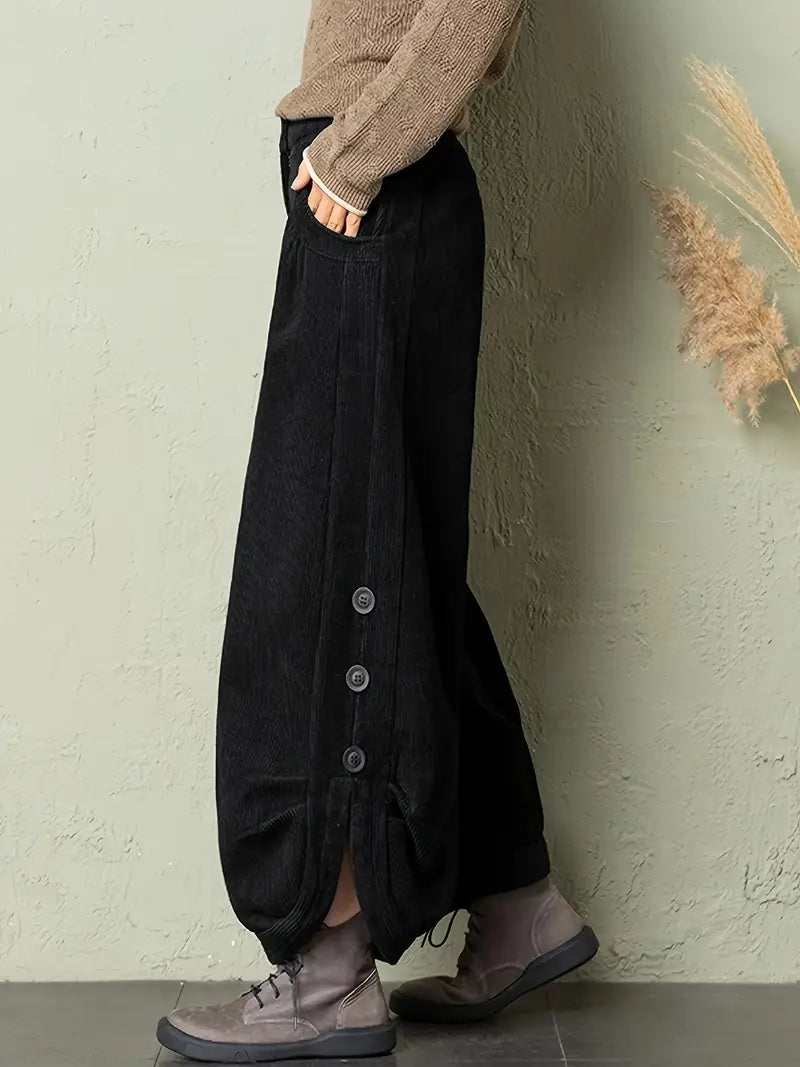 Sierra Pleated Corduroy Pant