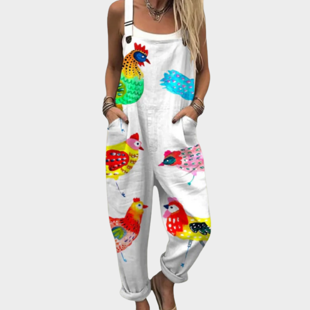 Wren™ | Patchwork Print Overalls