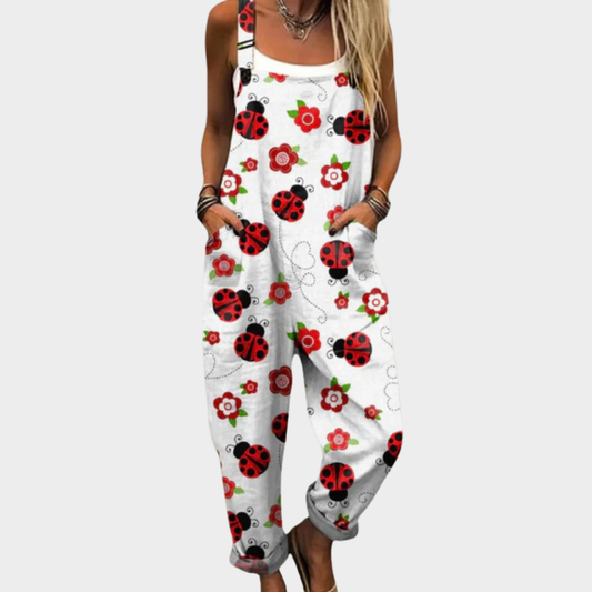 Ruby™ | White & Red Overalls