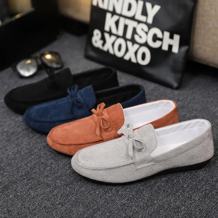 Suede Bow Loafers