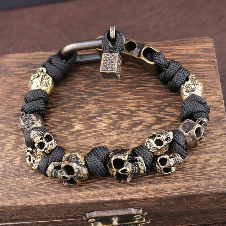 Skull Braided Paracord Bracelet