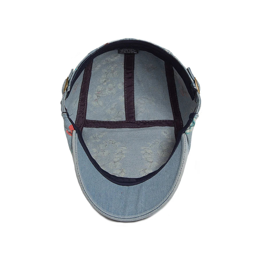 Vintage Denim Flat Cap