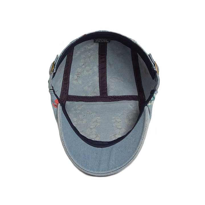 Vintage Denim Flat Cap