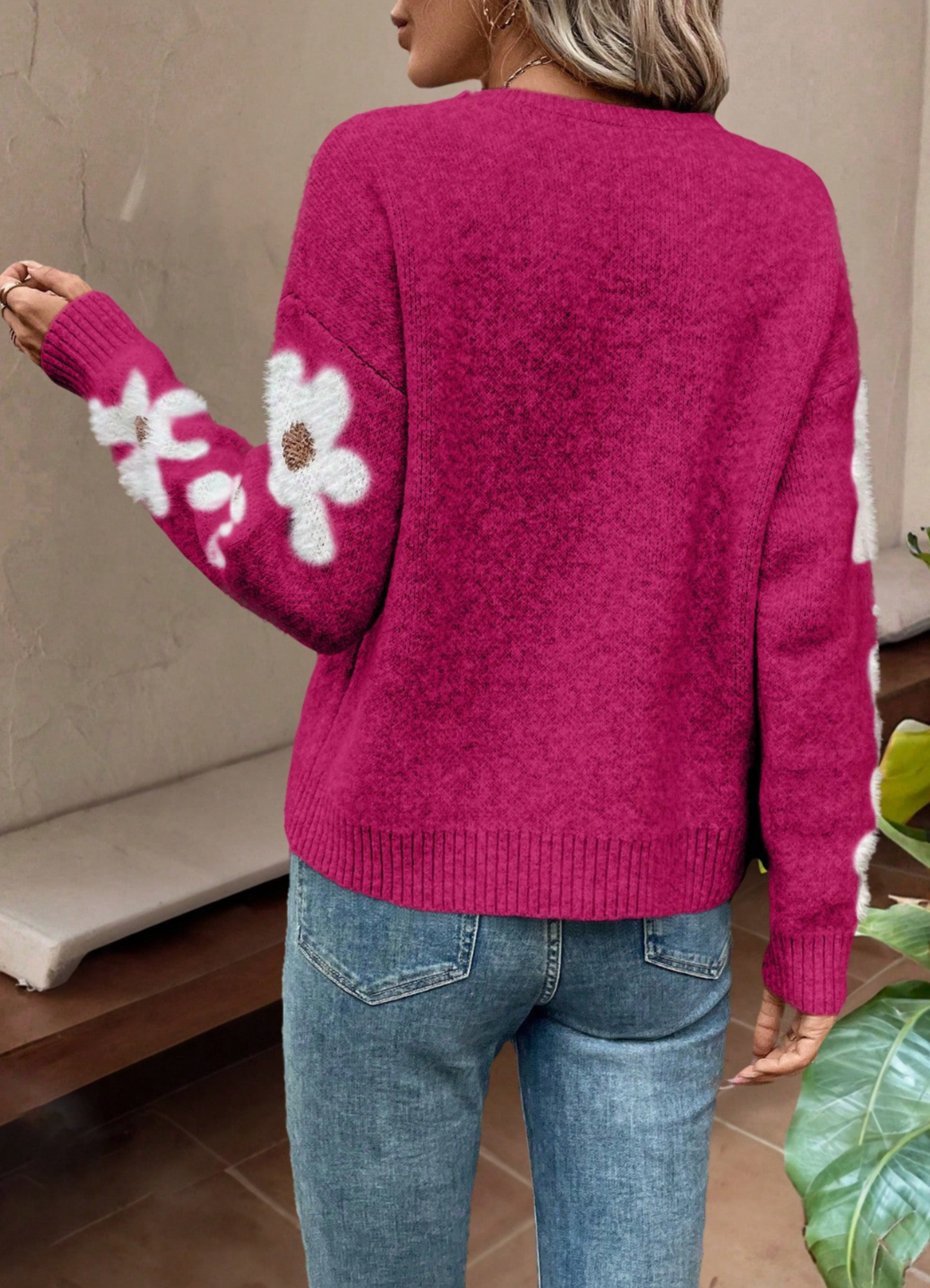 Daisy Drop Knit Sweater