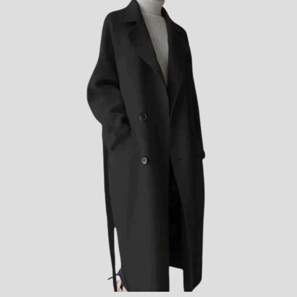 Evelyn™ | Elegant Long Wool Coat