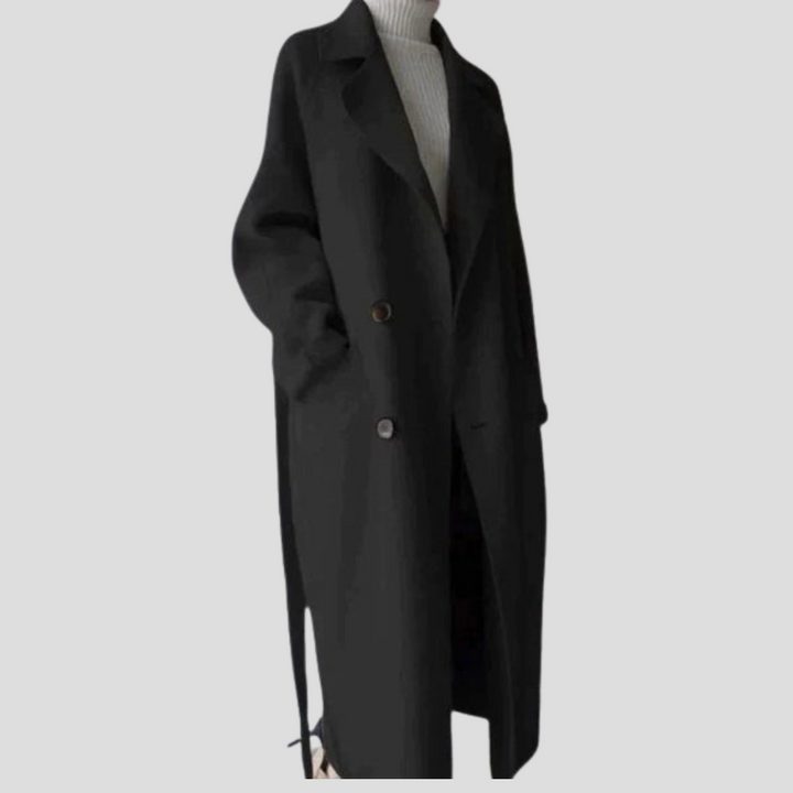 Evelyn™ | Elegant Long Wool Coat