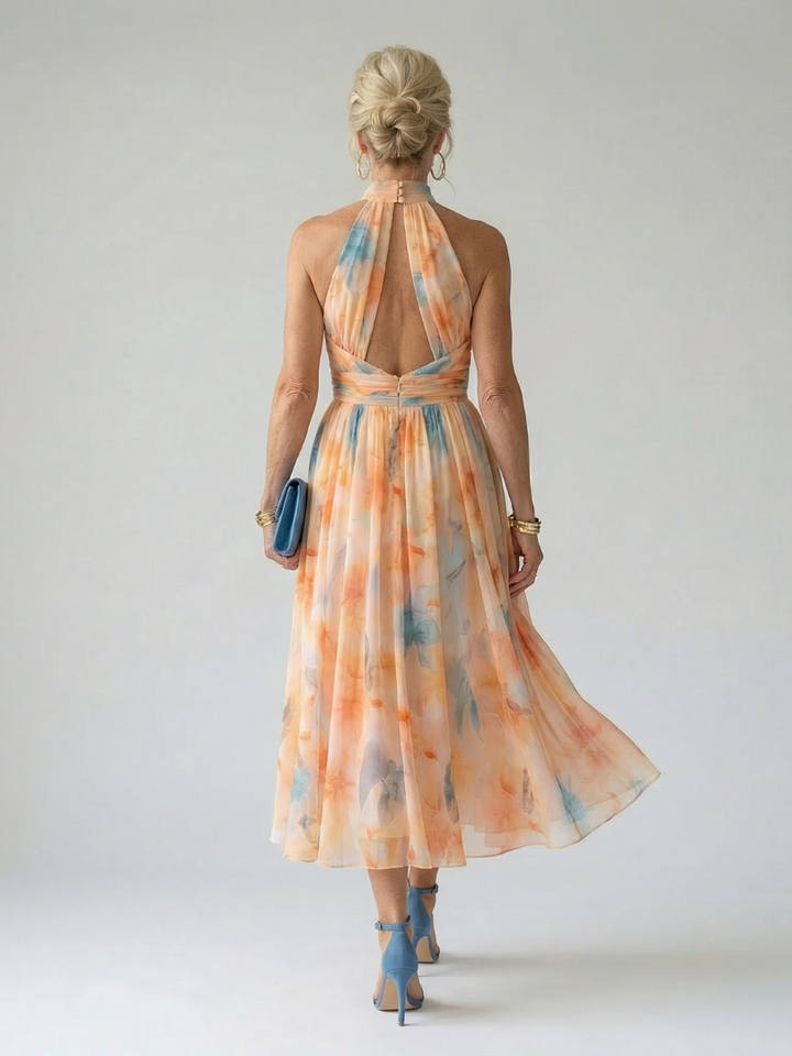 Elin | Gentle Halter Midi Dress