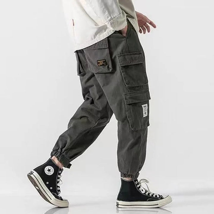Men's Cargo Pants - Multi-Pocket Jogger Elasticated Cuff