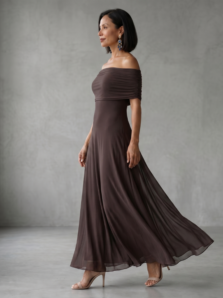 June | Off-Shoulder Draped Midi Dress