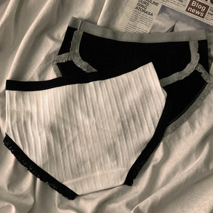 Serene Ribbed Cotton Panty Set