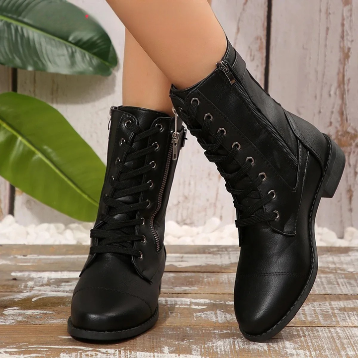 Milano Lace-Up Zip Boot