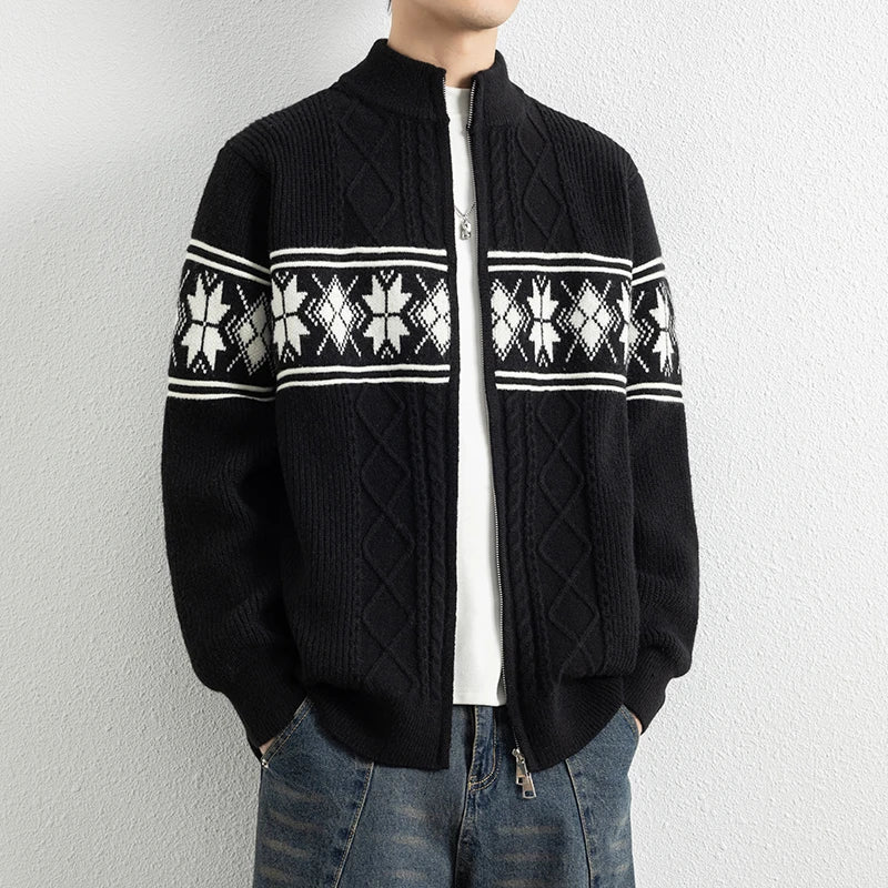 Nordic Knit Zip Cardigan
