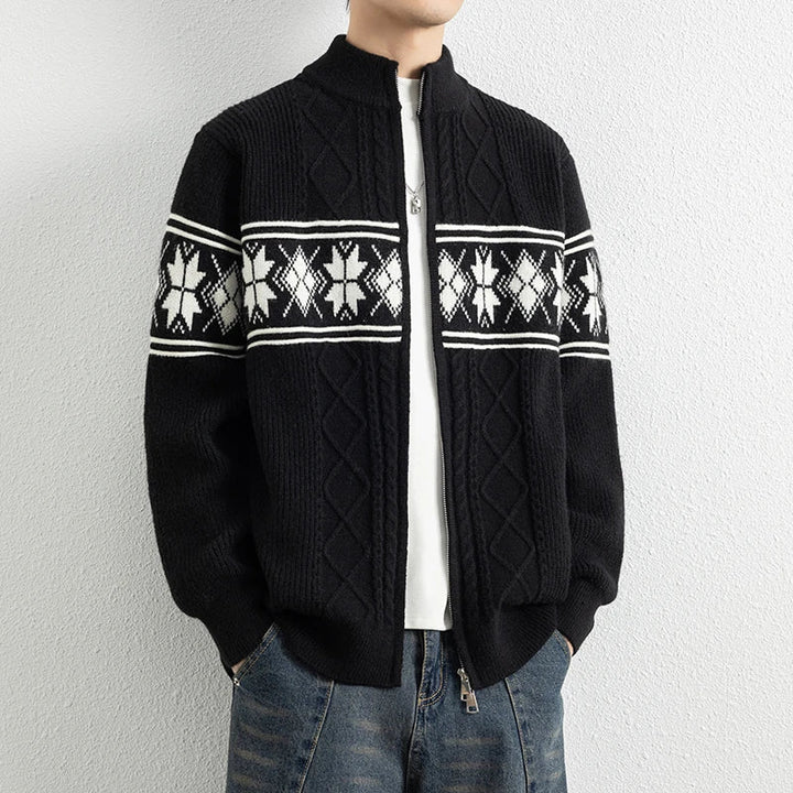 Nordic Knit Zip Cardigan