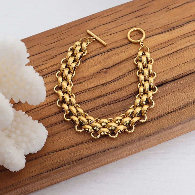 Signature Link Necklace & Bracelet Set