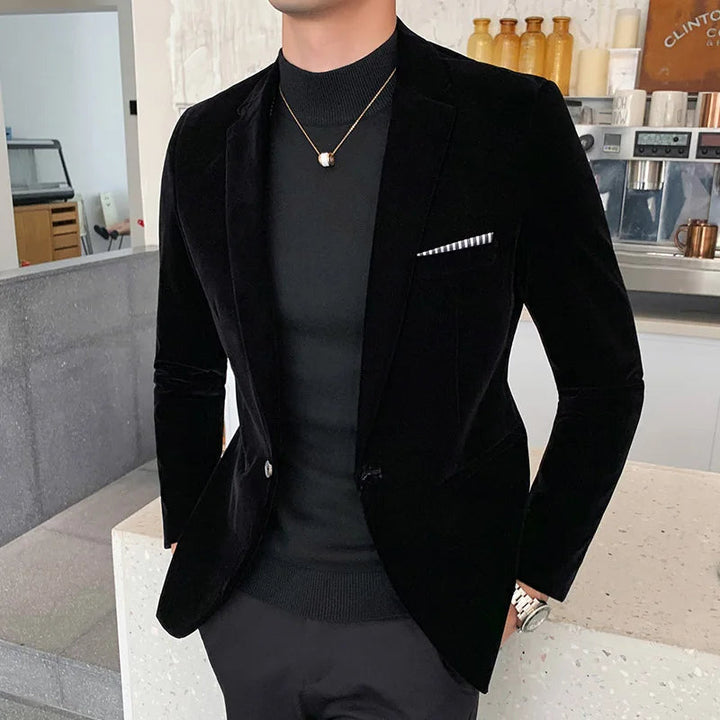 Midnight Velvet Tailored Blazer