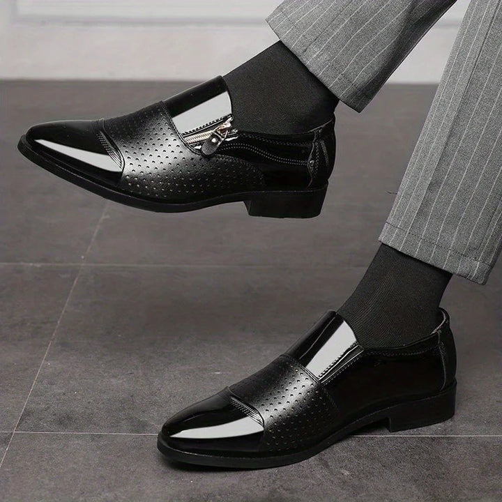 Baron Dual-Texture Zip Loafer