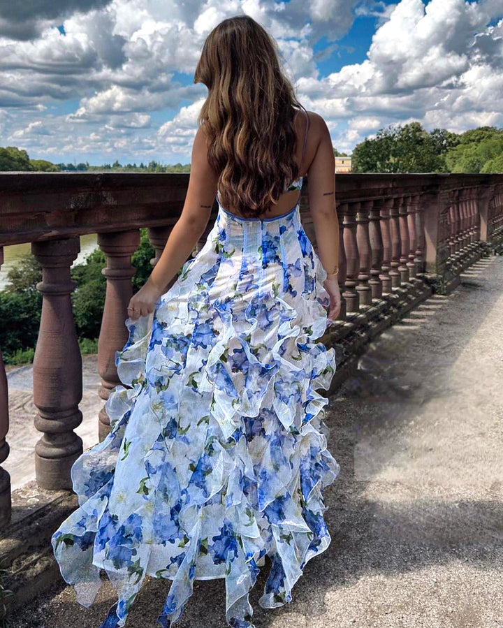 Isra | Floral Ruffle Dress