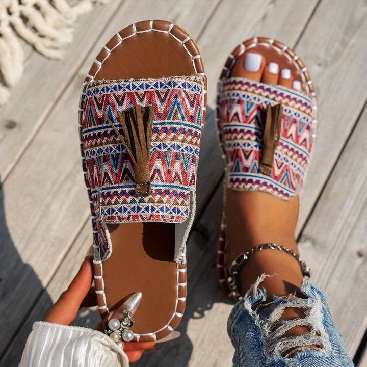 Azura Boho Tassel Flats