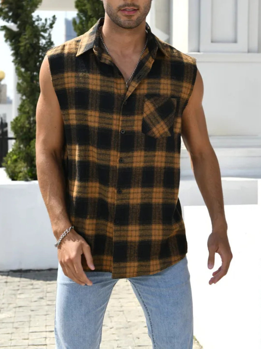 Maverick Plaid Flannel Vest