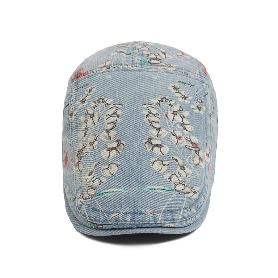 Vintage Denim Flat Cap