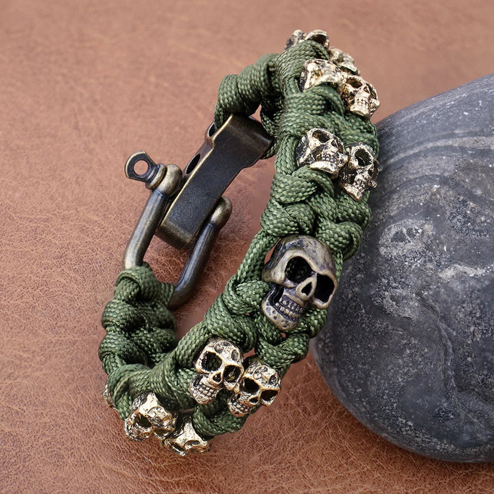 Skull Braided Paracord Bracelet