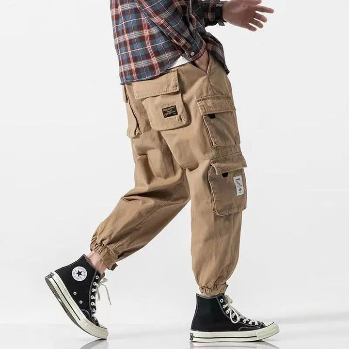 Men's Cargo Pants - Multi-Pocket Jogger Elasticated Cuff