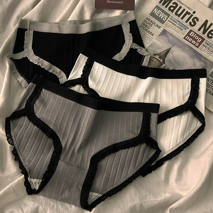 Serene Ribbed Cotton Panty Set