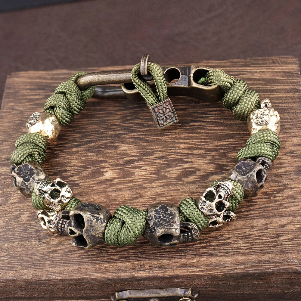Skull Braided Paracord Bracelet