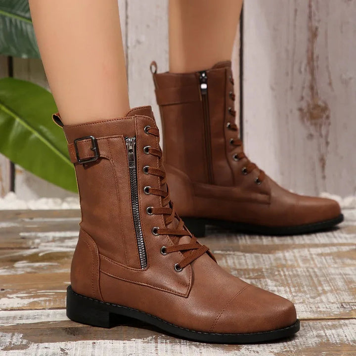 Milano Lace-Up Zip Boot