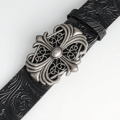 Sanctum Silver Leather Belt