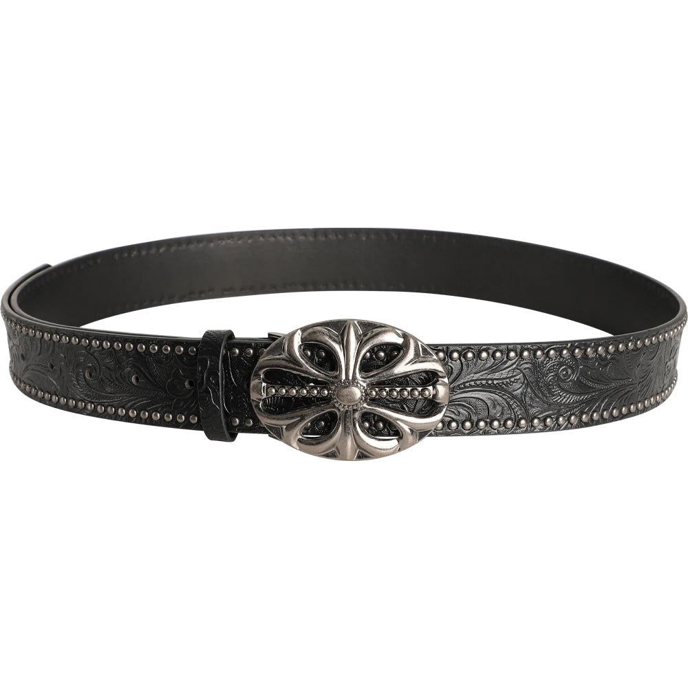Sanctum Silver Leather Belt