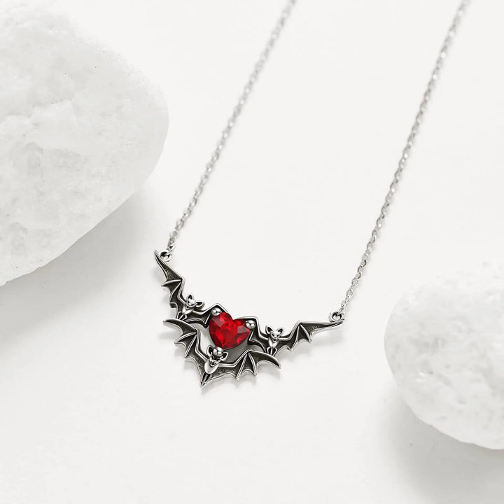 Skeleton Heart Pendant Necklace