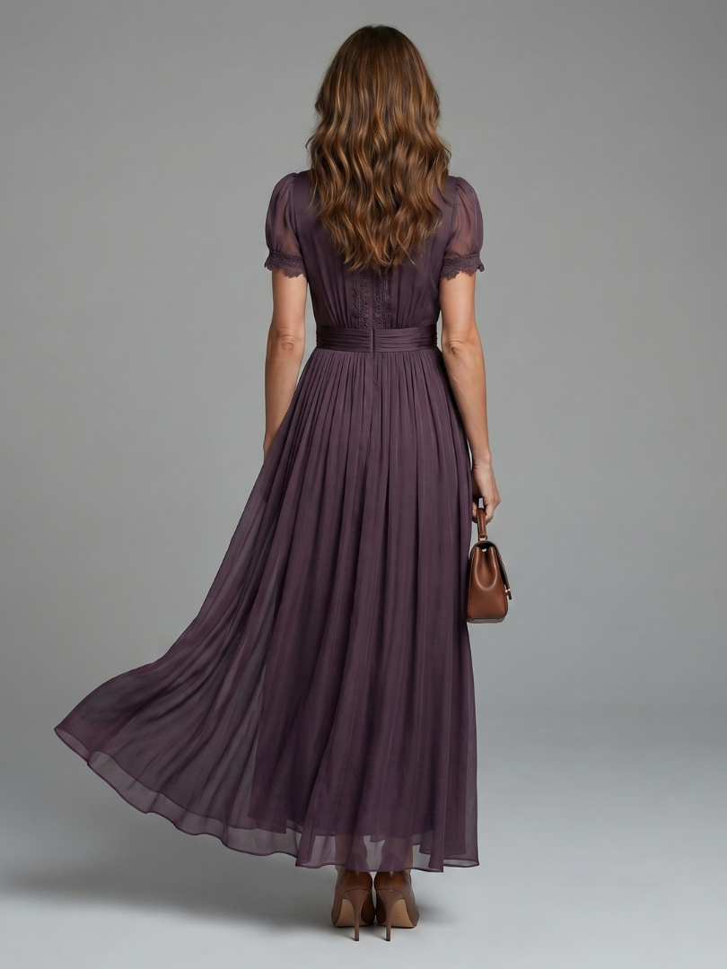 Elia | Keyhole Maxi Dress with Gathered Waist