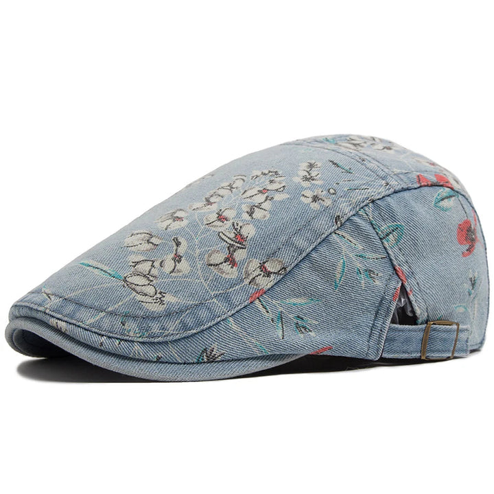 Vintage Denim Flat Cap