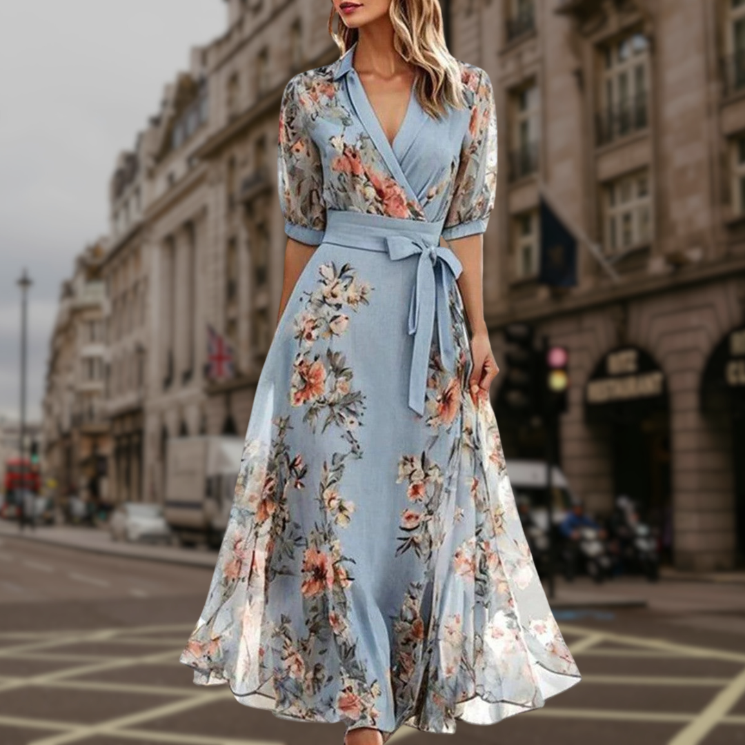 Radiant Floral Elegance Dress