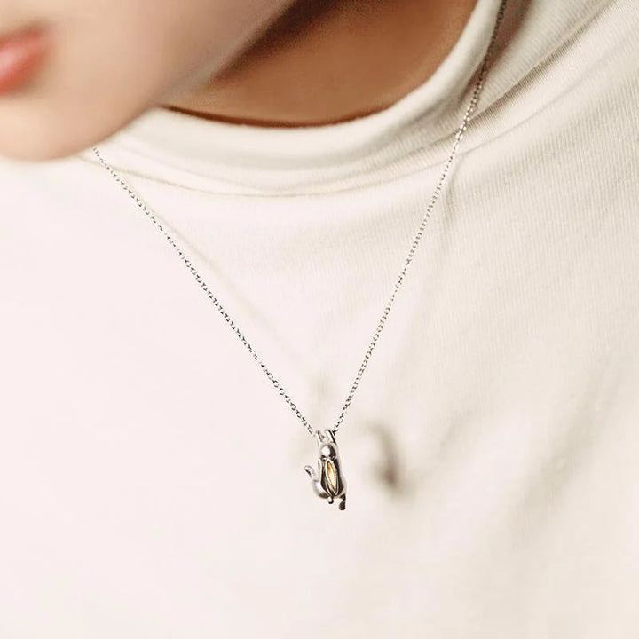 Silver Hare Pendant Necklace