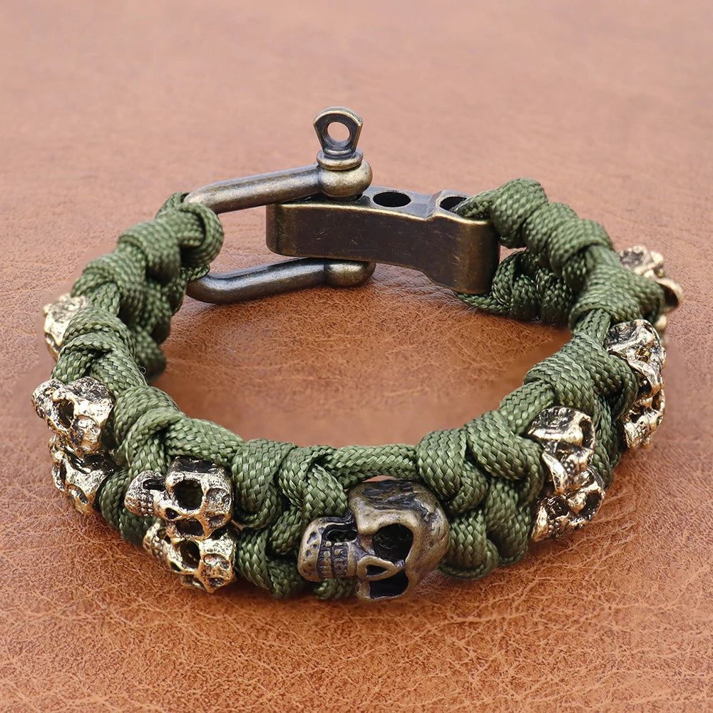 Skull Braided Paracord Bracelet