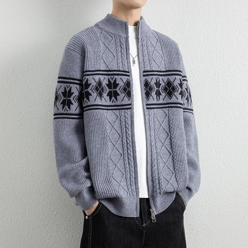Nordic Knit Zip Cardigan