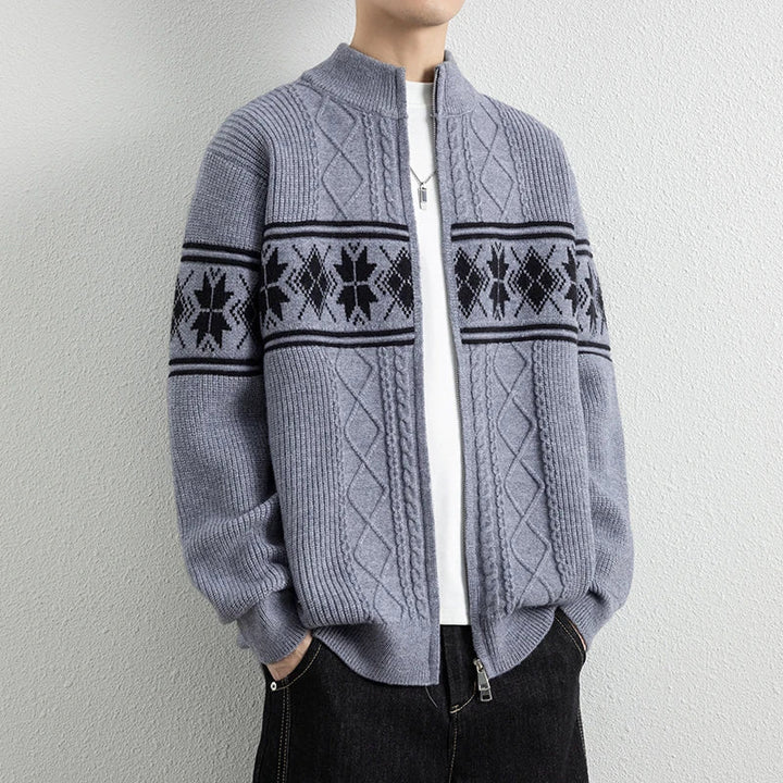 Nordic Knit Zip Cardigan