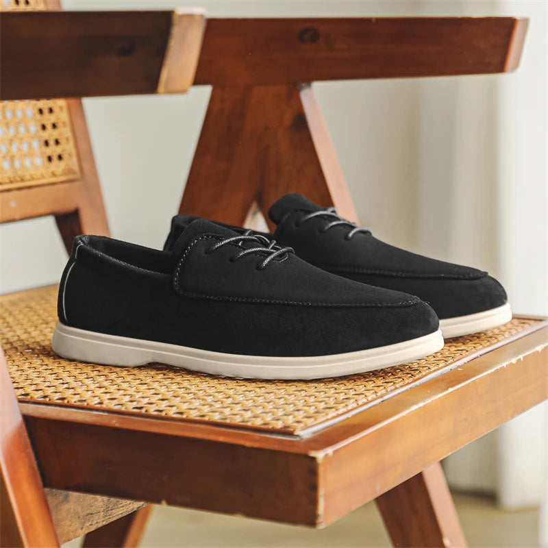Delano Lace-up Suede Loafer