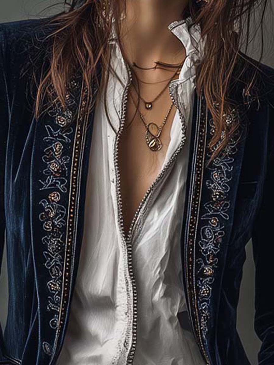 Federica™ | Vintage Embroidered Blazer