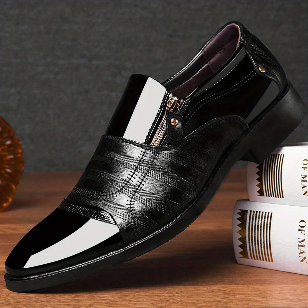 Baron Dual-Texture Zip Loafer