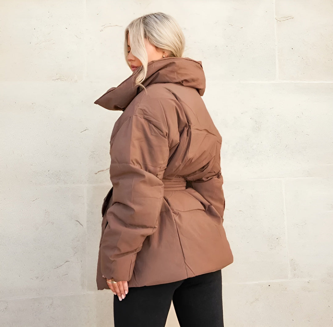 Keira | Belted Zipper Puffer Jacket